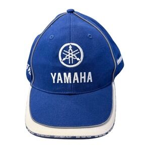 Yamaha 2007 Test Pilot Blue Cotton Embroidered Racing Baseball Cap Hat Mens